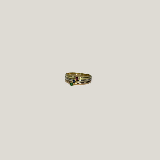 BEAU | 18k vintage tricolor ring