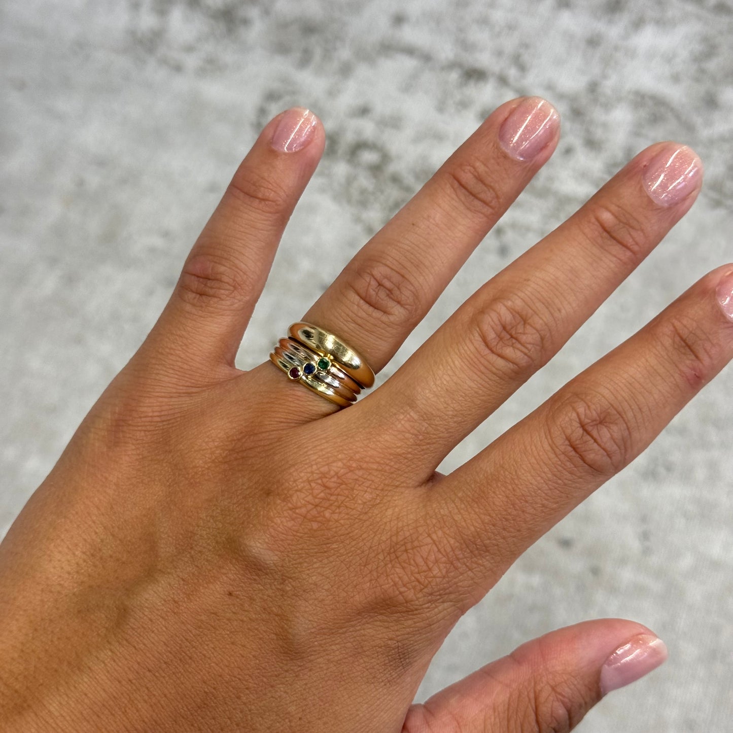 BEAU | 18k vintage tricolor ring