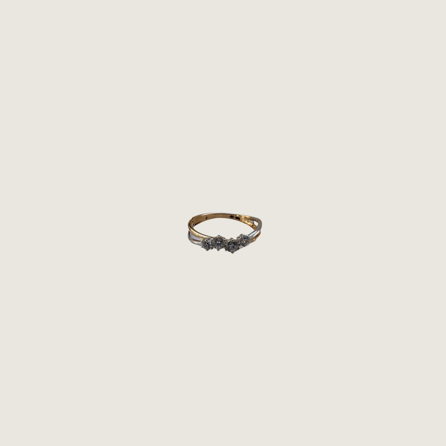 SIA | 18k two colour ring met zirkonia